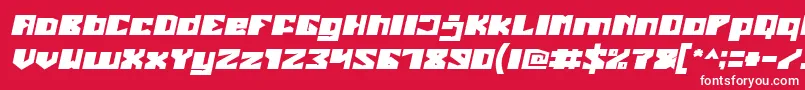 EnormousBoldItalic Font – White Fonts on Red Background