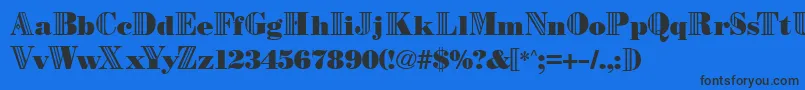 Orwell Font – Black Fonts on Blue Background
