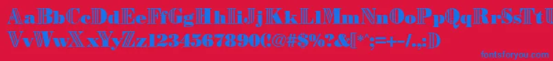 Orwell Font – Blue Fonts on Red Background