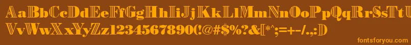 Orwell Font – Orange Fonts on Brown Background