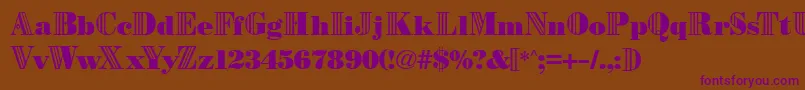 Orwell Font – Purple Fonts on Brown Background