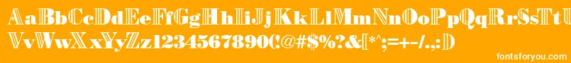 Orwell Font – White Fonts on Orange Background