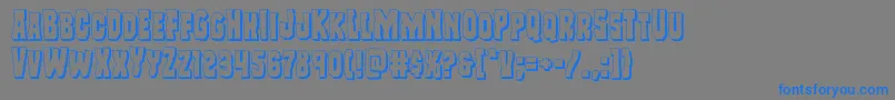 Freakfinder3D Font – Blue Fonts on Gray Background