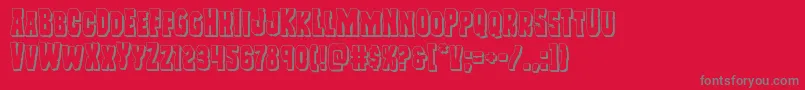 Freakfinder3D Font – Gray Fonts on Red Background