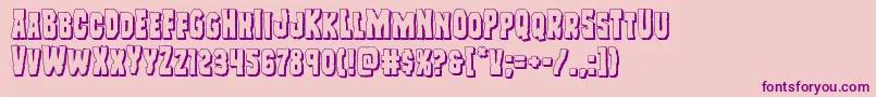 Freakfinder3D Font – Purple Fonts on Pink Background