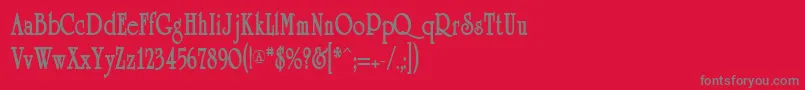 フォントWhitman – 赤い背景に灰色の文字