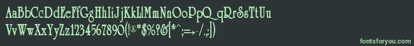 フォントWhitman – 黒い背景に緑の文字