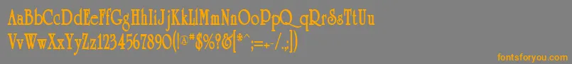 Whitman Font – Orange Fonts on Gray Background