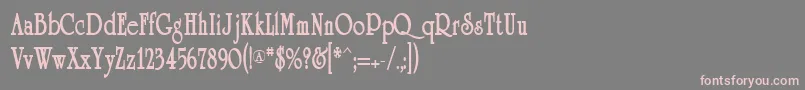 Whitman Font – Pink Fonts on Gray Background