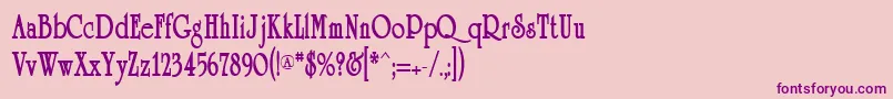 Whitman Font – Purple Fonts on Pink Background