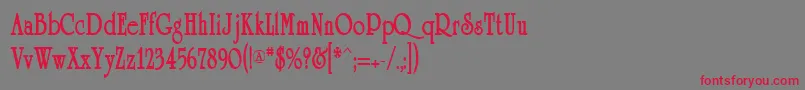 Whitman Font – Red Fonts on Gray Background