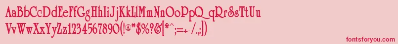 Whitman Font – Red Fonts on Pink Background