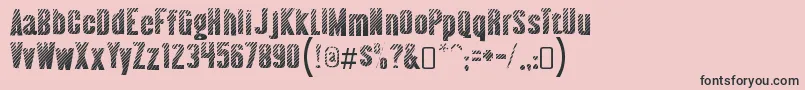 AlmontewoodgrainRegular Font – Black Fonts on Pink Background