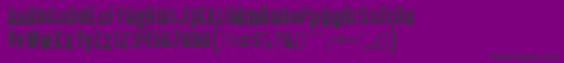 Fonte AlmontewoodgrainRegular – fontes pretas em um fundo violeta