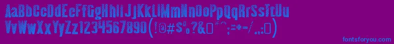 AlmontewoodgrainRegular Font – Blue Fonts on Purple Background