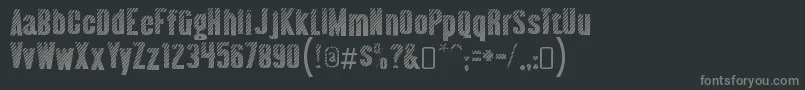 AlmontewoodgrainRegular Font – Gray Fonts on Black Background