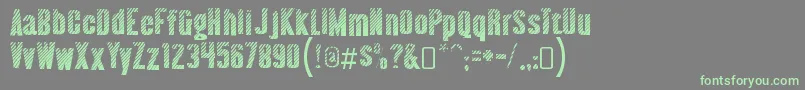 AlmontewoodgrainRegular Font – Green Fonts on Gray Background