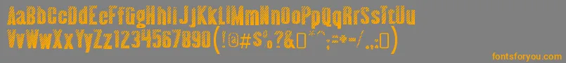 AlmontewoodgrainRegular Font – Orange Fonts on Gray Background