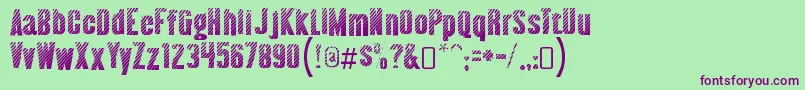 AlmontewoodgrainRegular Font – Purple Fonts on Green Background