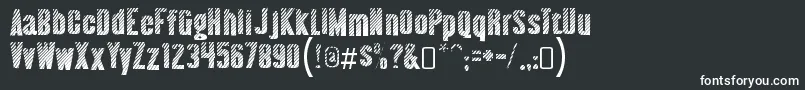 Шрифт AlmontewoodgrainRegular – белые шрифты на чёрном фоне