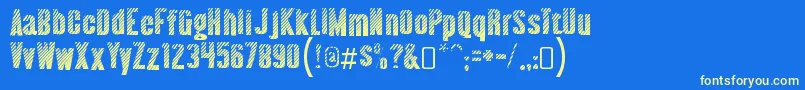 AlmontewoodgrainRegular Font – Yellow Fonts on Blue Background