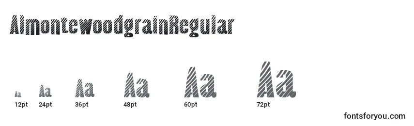 AlmontewoodgrainRegular Font Sizes