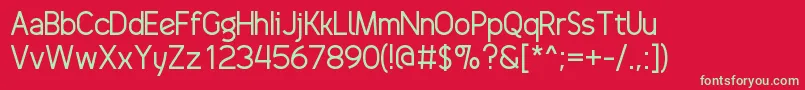 フォントDrakoheartRevofitSolid – 赤い背景に緑の文字