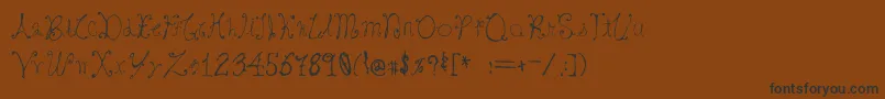 フォントBray – 黒い文字が茶色の背景にあります