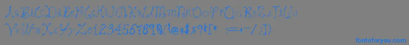 Bray Font – Blue Fonts on Gray Background