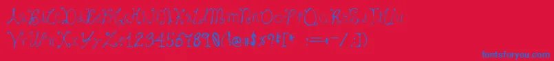 Bray Font – Blue Fonts on Red Background