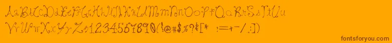 Bray Font – Brown Fonts on Orange Background