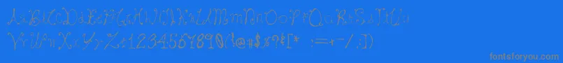 フォントBray – 青い背景に灰色の文字