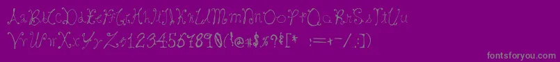 Bray-Schriftart – Graue Schriften auf violettem Hintergrund