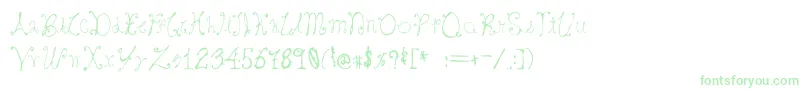 フォントBray – 白い背景に緑のフォント