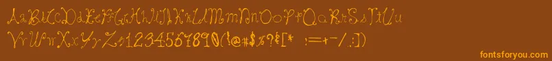 Bray Font – Orange Fonts on Brown Background