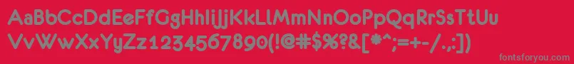 フォントEurofurenceBold – 赤い背景に灰色の文字