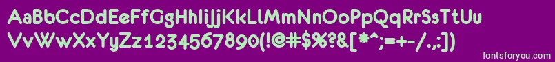 EurofurenceBold Font – Green Fonts on Purple Background