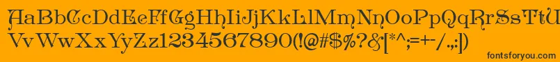 Antikvarika Font – Black Fonts on Orange Background