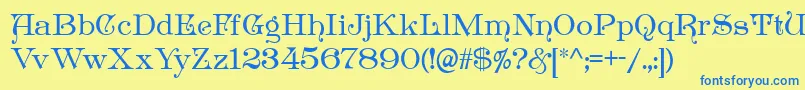 Antikvarika Font – Blue Fonts on Yellow Background