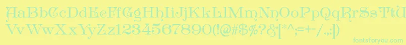 Antikvarika Font – Green Fonts on Yellow Background