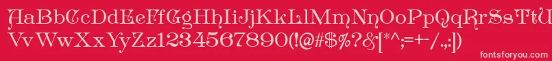 Antikvarika Font – Pink Fonts on Red Background