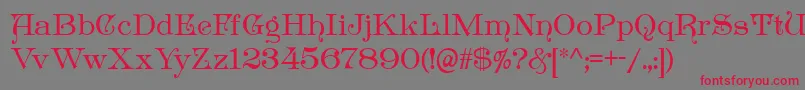 Antikvarika Font – Red Fonts on Gray Background