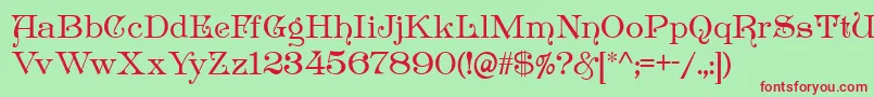 Шрифт Antikvarika – красные шрифты на зелёном фоне