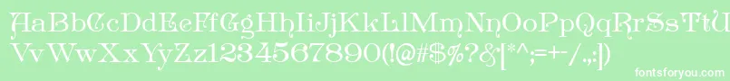 フォントAntikvarika – 緑の背景に白い文字