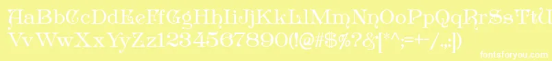 Antikvarika Font – White Fonts on Yellow Background