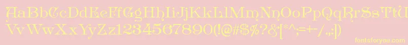 Antikvarika Font – Yellow Fonts on Pink Background