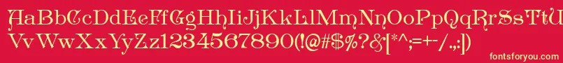 Antikvarika Font – Yellow Fonts on Red Background