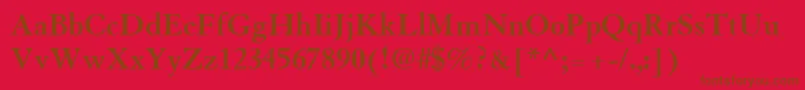 TiascoSsiBold Font – Brown Fonts on Red Background