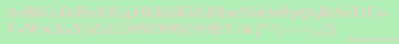 TiascoSsiBold Font – Pink Fonts on Green Background