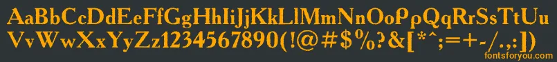 Academyroughc Font – Orange Fonts on Black Background